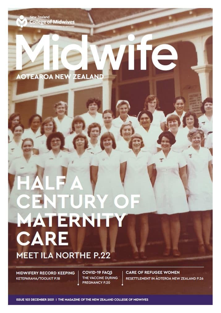 Midwife magazine cover for FB issue 103 Dec 21