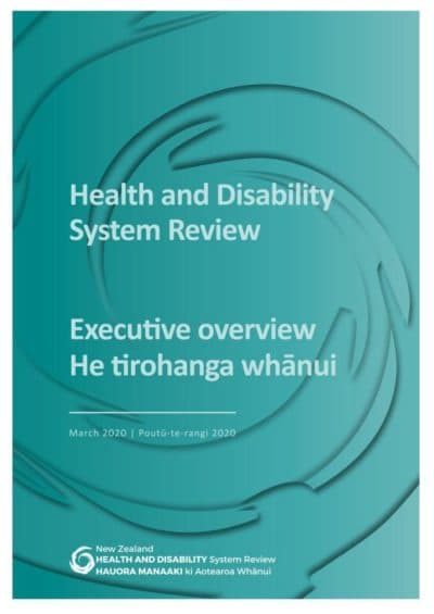 Cover of Health and Disability Review document